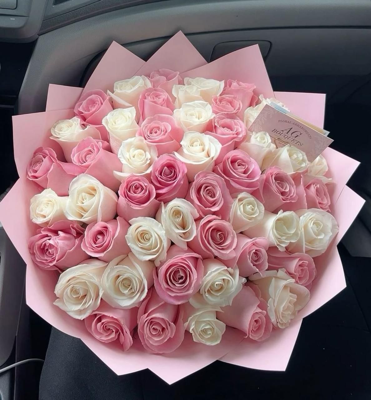 Pink and white bouquet